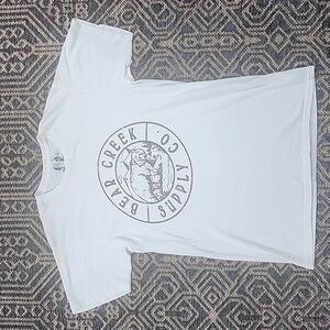 Zuni Sportswear Bear Creek Supply Co Short Skeeve White Tee